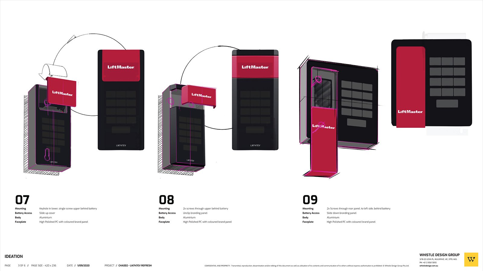 Access Control Keypad Design Sketching