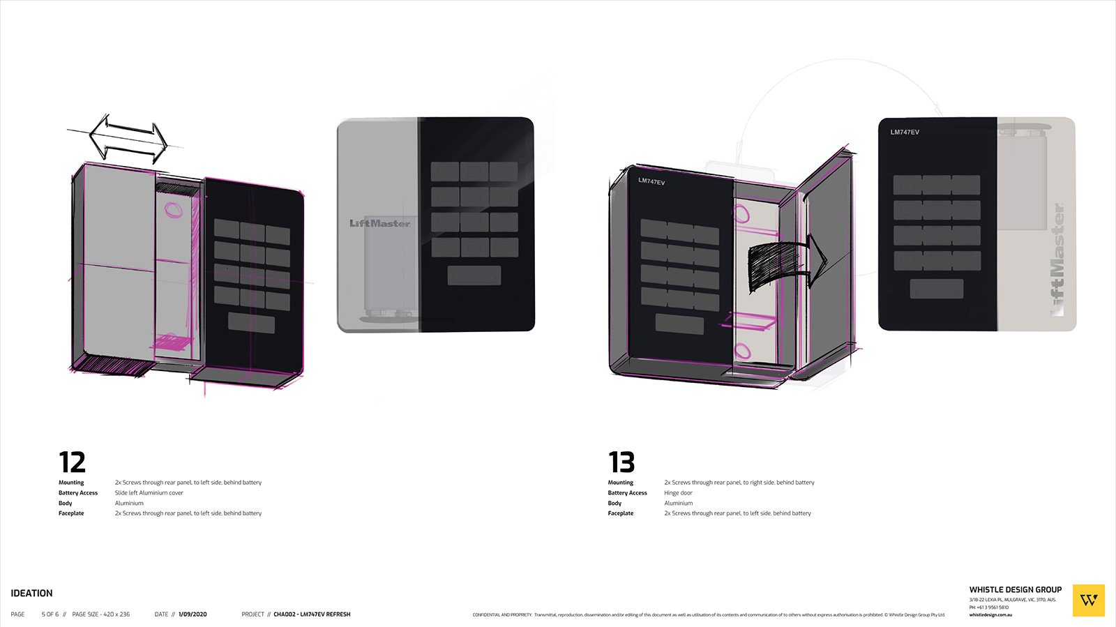 Access Control Keypad Design Sketching